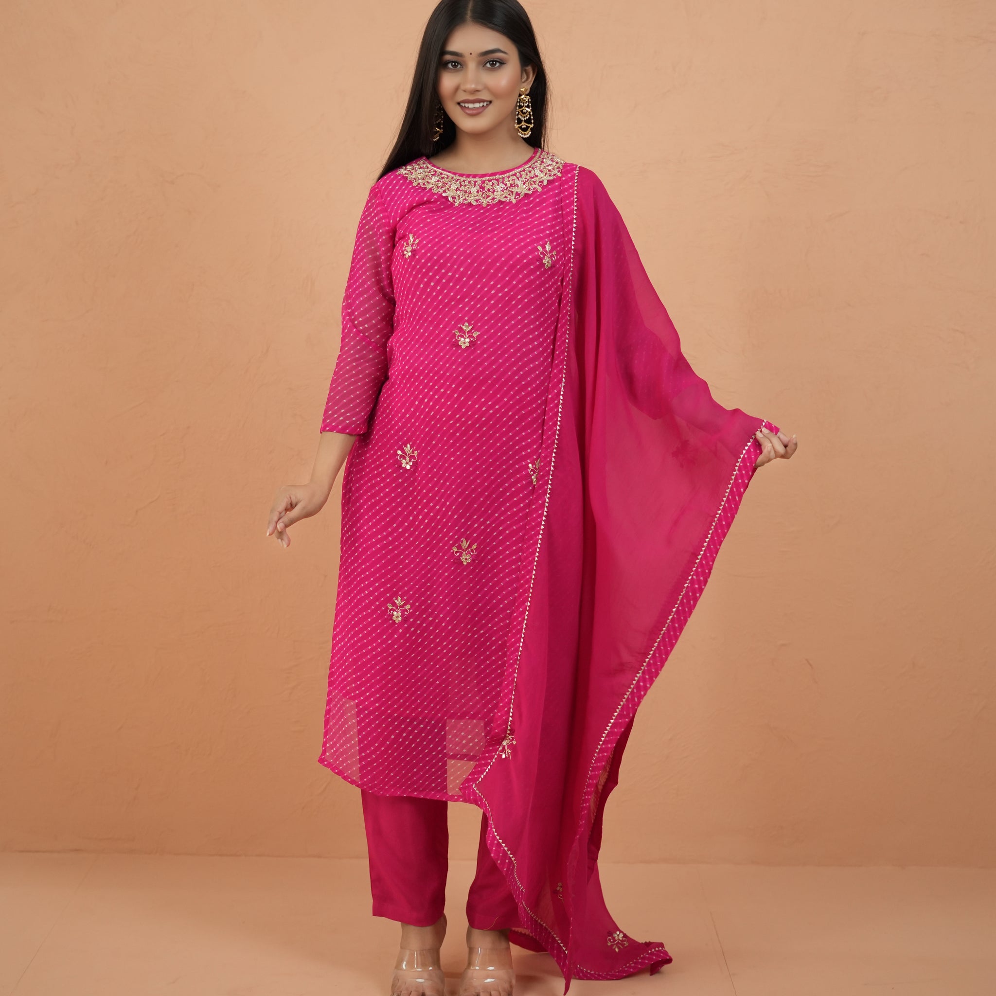 Pink Mothra Muse Handcrafted Suit Set