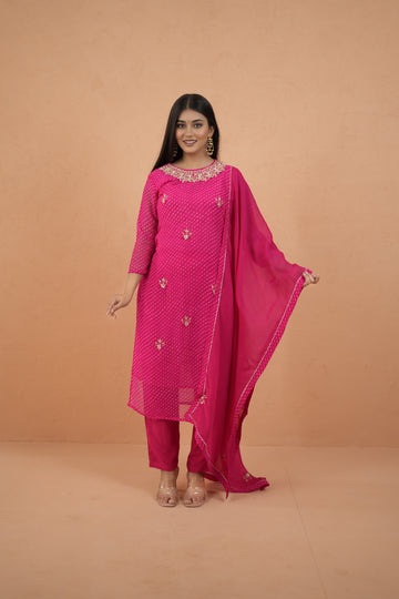 Pink Mothra Muse Handcrafted Suit Set