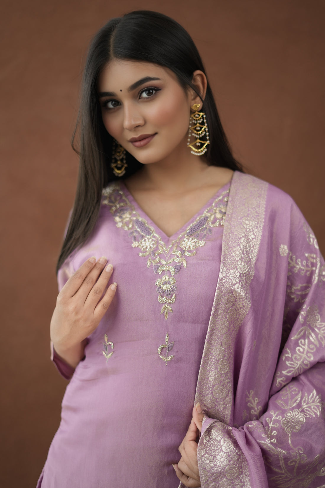 Lilac Tissue Silk Radiance Suit Set