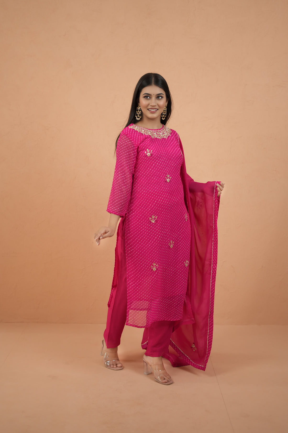 Pink Mothra Muse Handcrafted Suit Set